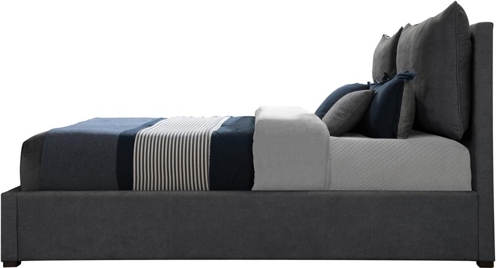 Meridian Furniture - Misha Pepper Black Polyester Fabric King Bed - MishaBlack-K veiw 5