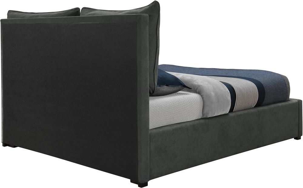 Meridian Furniture - Misha Pepper Black Polyester Fabric King Bed - MishaBlack-K veiw 6