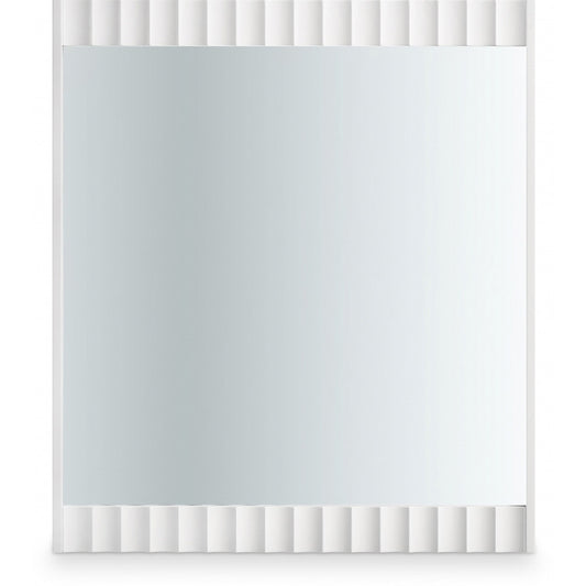 Meridian Furniture - Modernist White Gloss Mirror - 801White-M veiw 1