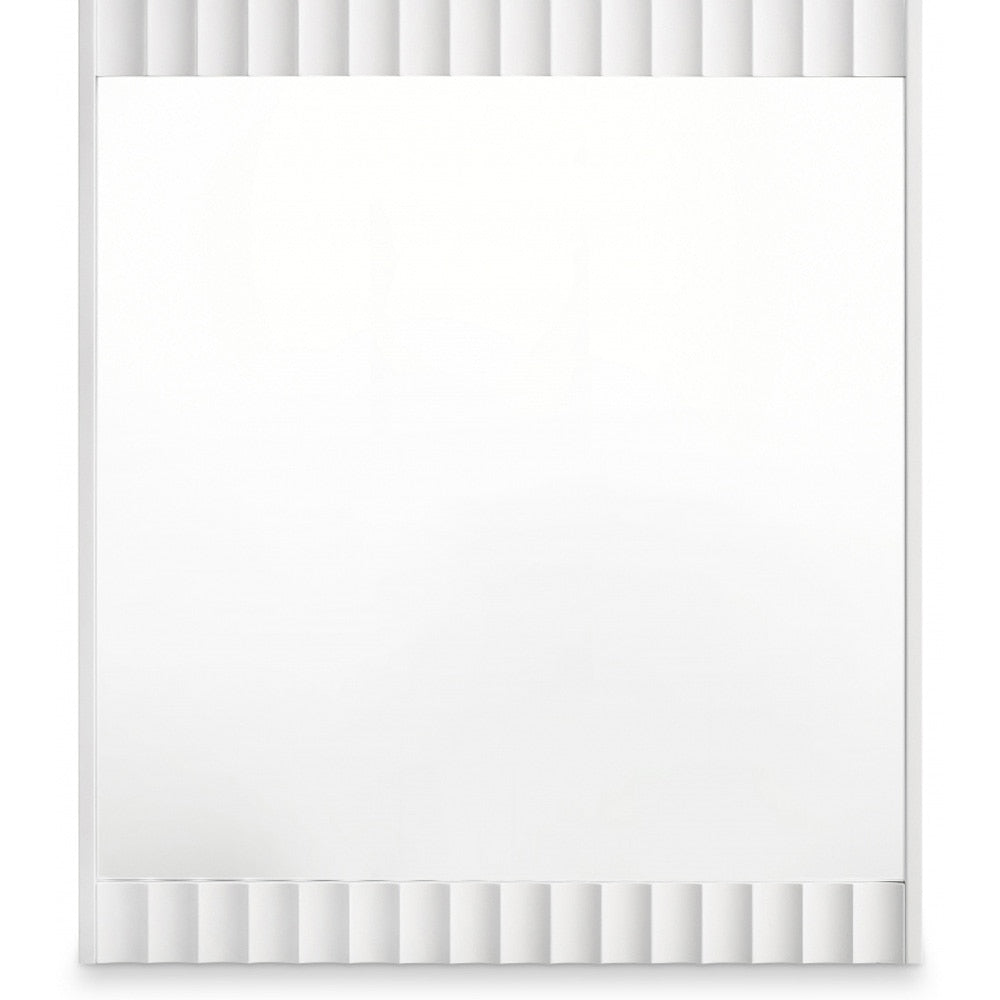 Meridian Furniture - Modernist White Gloss Mirror - 802White-M veiw 1