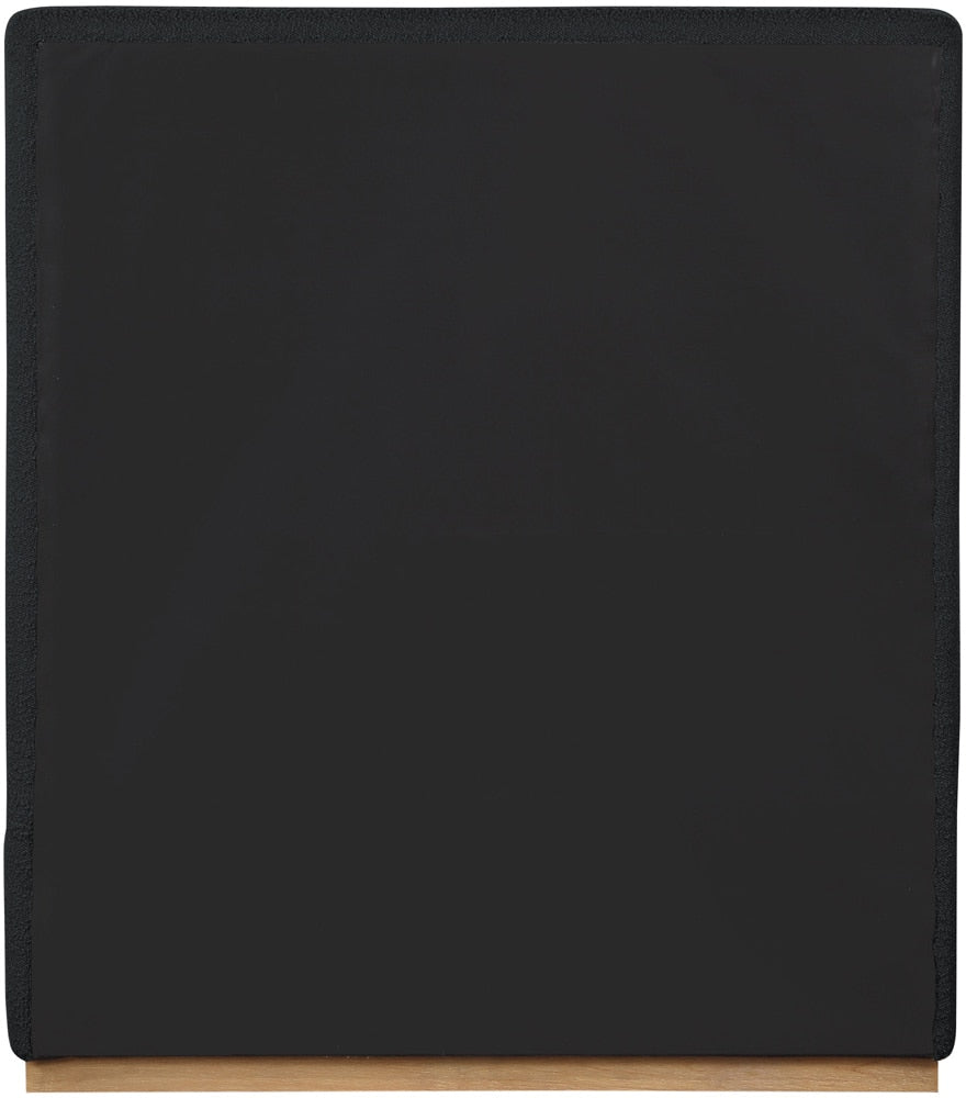 Meridian Furniture - Monaco Black Boucle Fabric Twin Bed - MonacoBlack-T veiw 6