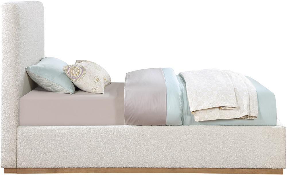 Meridian Furniture - Monaco Cream Boucle Fabric Twin Bed - MonacoCream-T veiw 5