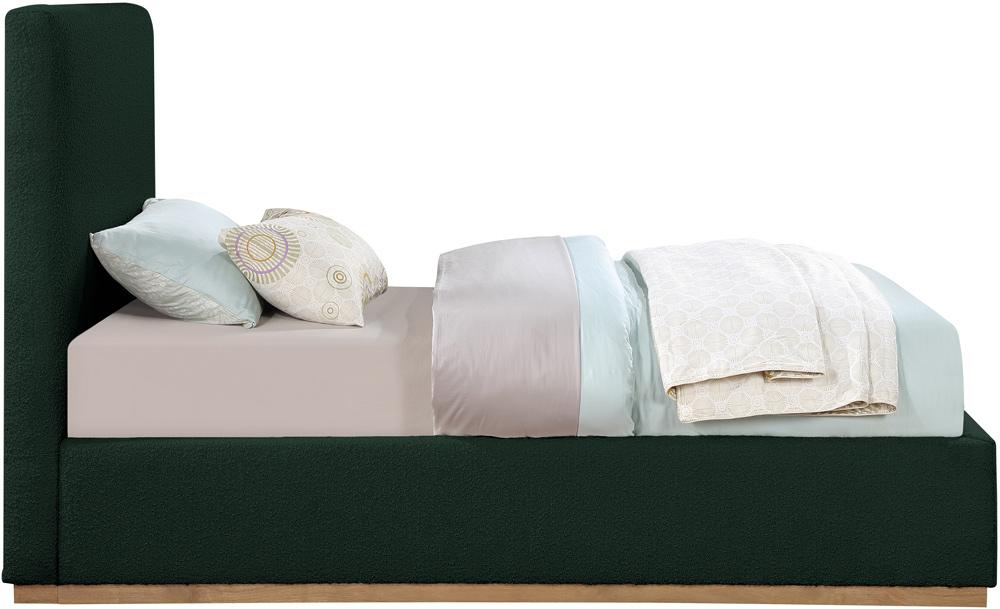 Meridian Furniture - Monaco Green Boucle Fabric Twin Bed - MonacoGreen-T veiw 5