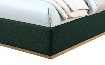 Meridian Furniture - Monaco Green Boucle Fabric Twin Bed - MonacoGreen-T veiw 7