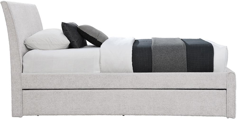 Meridian Furniture - Myles Cream Chenille Fabric Twin Trundle Bed - B1262Cream-T veiw 4