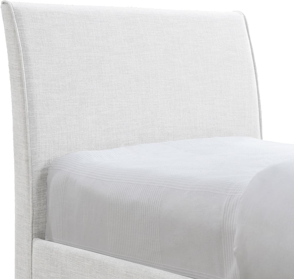 Meridian Furniture - Myles Cream Linen Textured Fabric Twin Trundle Bed - B1261Cream-T veiw 6