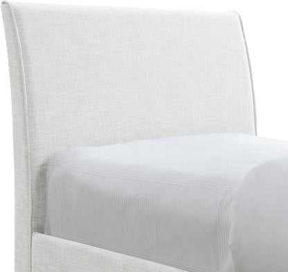Meridian Furniture - Myles Cream Linen Textured Fabric Twin Trundle Bed - B1261Cream-T veiw 6