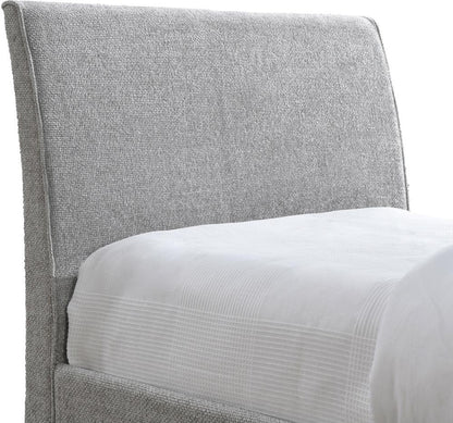 Meridian Furniture - Myles Grey Chenille Fabric Twin Trundle Bed - B1262Grey-T veiw 6
