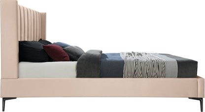 Meridian Furniture - Nadia Pink Velvet King Bed - NadiaPink-K veiw 5