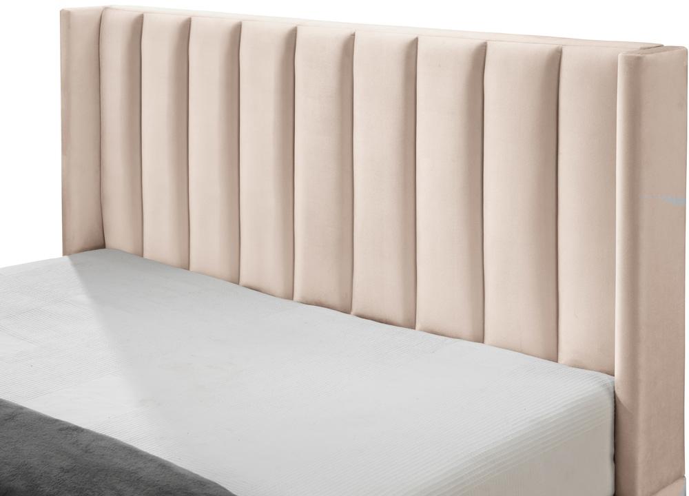 Meridian Furniture - Nadia Pink Velvet King Bed - NadiaPink-K veiw 7