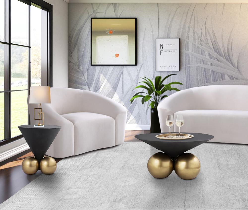 Meridian Furniture - Naples Grey Cement Coffee Table - 265-C veiw 7