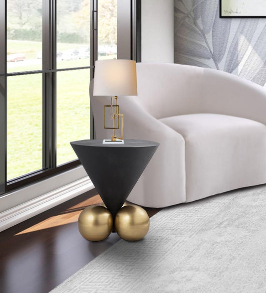 Meridian Furniture - Naples Grey Cement End Table - 265-E veiw 2