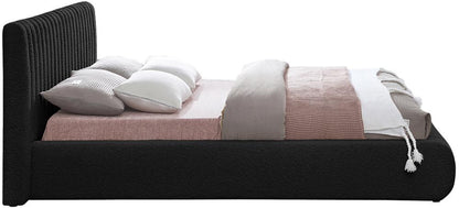 Meridian Furniture - Nash Black Boucle Fabric Full Bed - NashBlack-F veiw 5