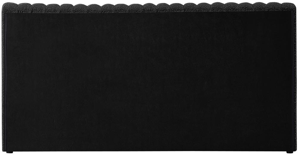 Meridian Furniture - Nash Black Boucle Fabric King Bed - NashBlack-K veiw 6