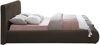 Meridian Furniture - Nash Brown Boucle Fabric Queen Bed - NashBrown-Q veiw 5