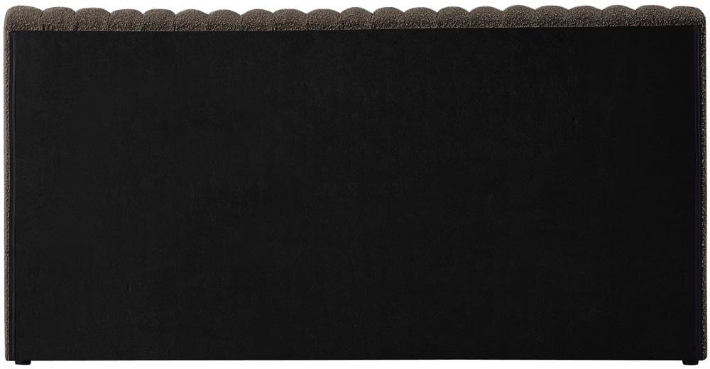 Meridian Furniture - Nash Brown Boucle Fabric Queen Bed - NashBrown-Q veiw 6