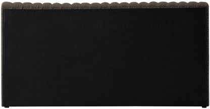 Meridian Furniture - Nash Brown Boucle Fabric Queen Bed - NashBrown-Q veiw 6
