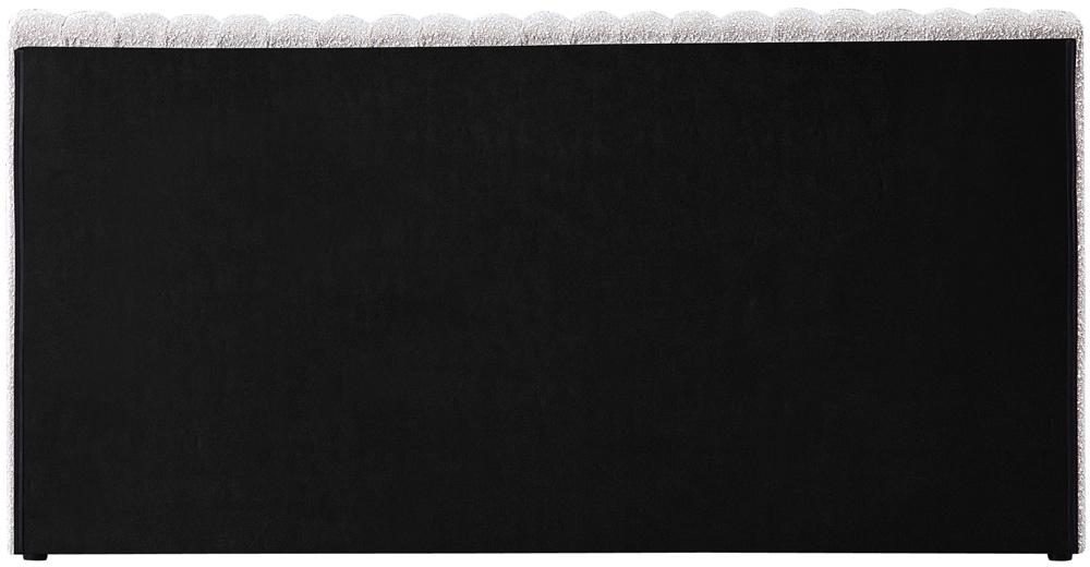 Meridian Furniture - Nash Cream Boucle Fabric King Bed - NashCream-K veiw 6
