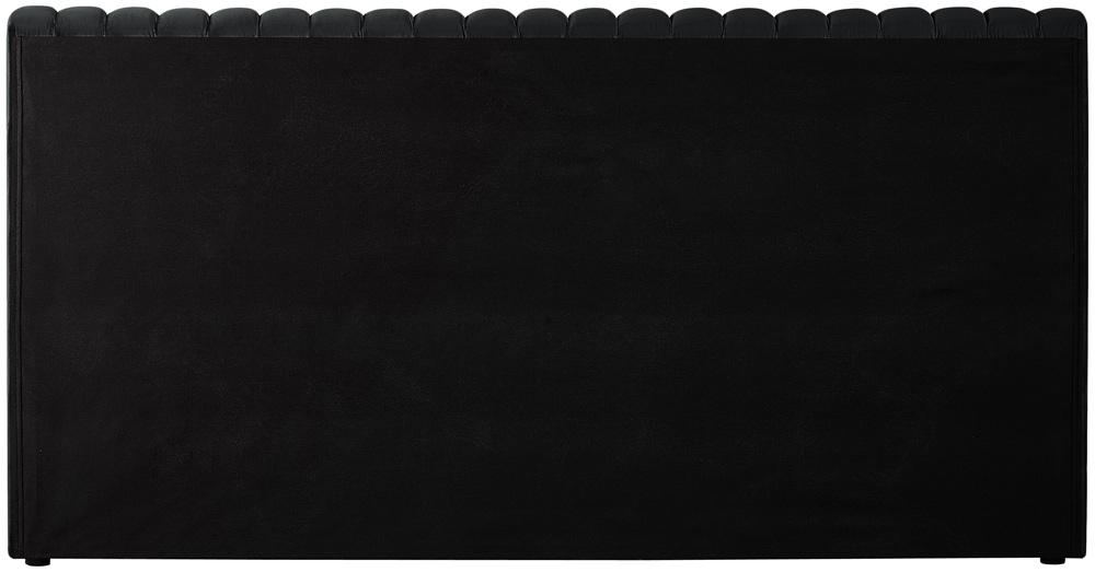 Meridian Furniture - Nico Black Velvet King Bed - NicoBlack-K veiw 6