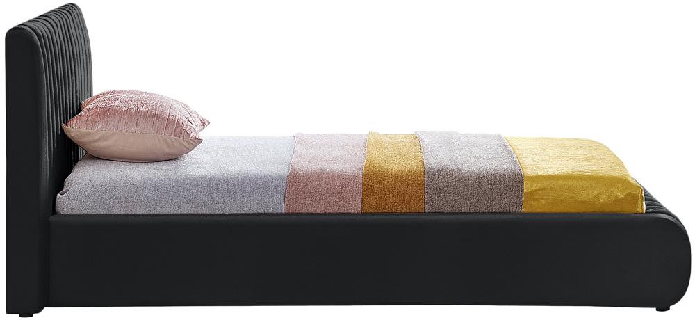 Meridian Furniture - Nico Black Velvet Twin Bed - NicoBlack-T veiw 5