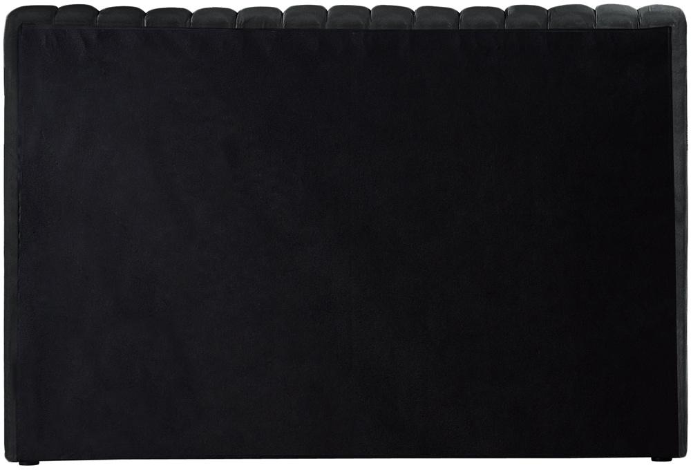 Meridian Furniture - Nico Black Velvet Twin Bed - NicoBlack-T veiw 6