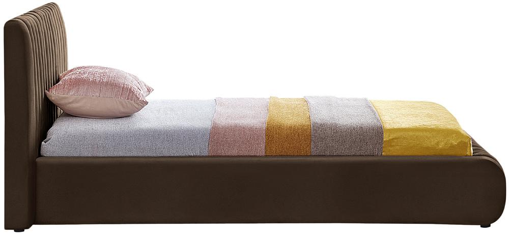 Meridian Furniture - Nico Brown Velvet Twin Bed - NicoBrown-T veiw 5