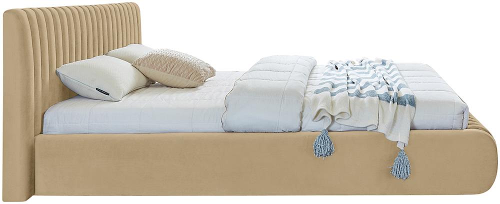 Meridian Furniture - Nico Camel Velvet King Bed - NicoCamel-K veiw 5