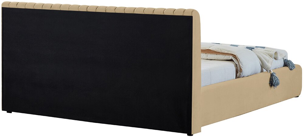 Meridian Furniture - Nico Camel Velvet King Bed - NicoCamel-K veiw 7