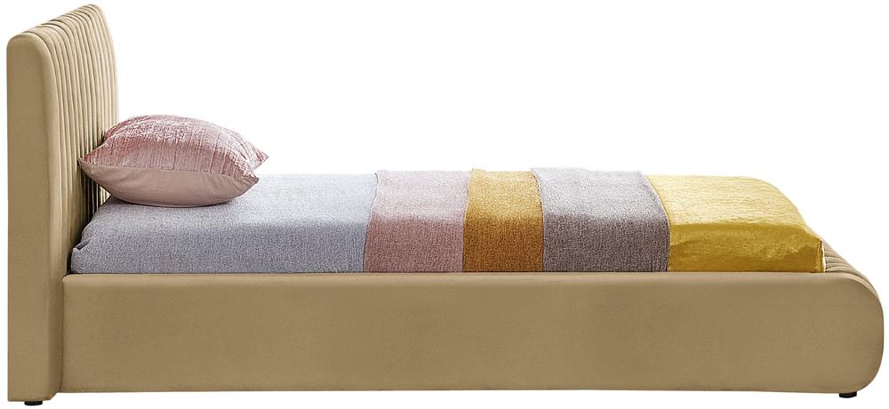 Meridian Furniture - Nico Camel Velvet Twin Bed - NicoCamel-T veiw 5