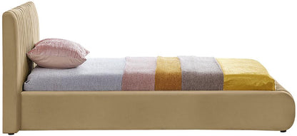 Meridian Furniture - Nico Camel Velvet Twin Bed - NicoCamel-T veiw 5