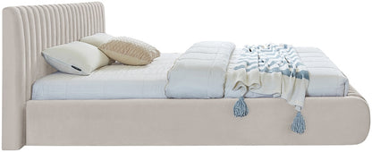 Meridian Furniture - Nico Cream Velvet Full Bed - NicoCream-F veiw 5