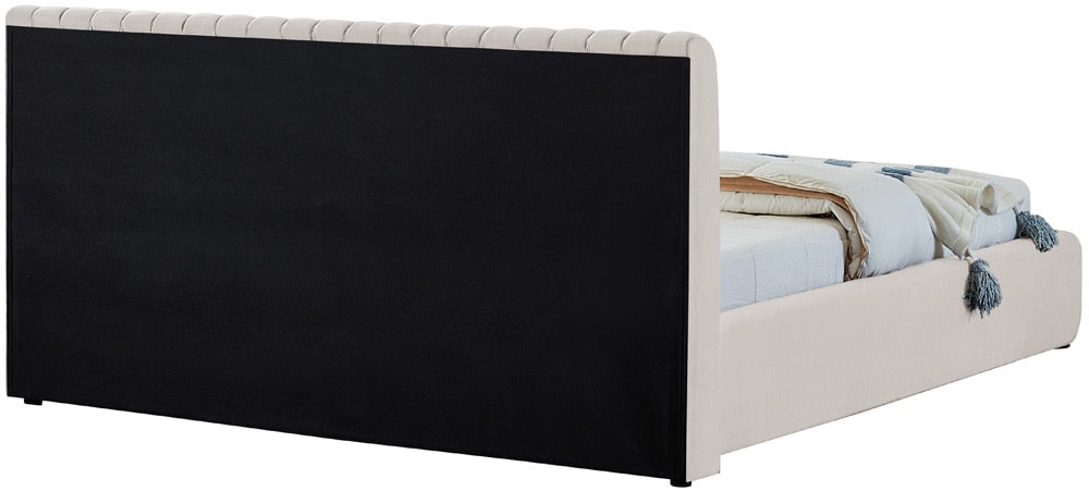 Meridian Furniture - Nico Cream Velvet Full Bed - NicoCream-F veiw 7