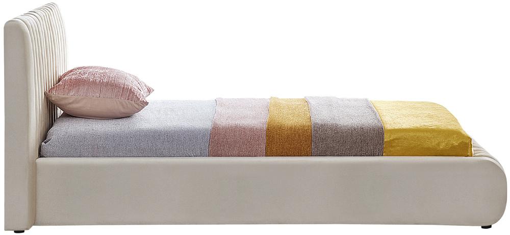 Meridian Furniture - Nico Cream Velvet Twin Bed - NicoCream-T veiw 5