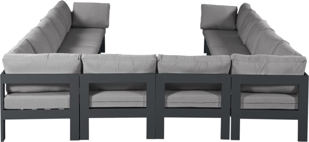 Resistant Fabric Outdoor Patio Modular Sectional - 12Pc - 376Grey-Sec12A view 2