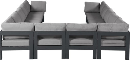Resistant Fabric Outdoor Patio Modular Sectional - 12Pc - 376Grey-Sec12A view 2