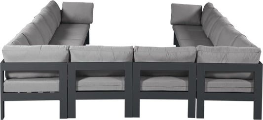 Resistant Fabric Outdoor Patio Modular Sectional - 12Pc - 376Grey-Sec12A view 2