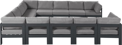 Resistant Fabric Outdoor Patio Modular Sectional - 12Pc - 376Grey-Sec12A view 3