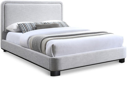 Meridian Furniture - Nolita Grey Linen Textured Fabric Full Bed - B1202Grey-F veiw 1
