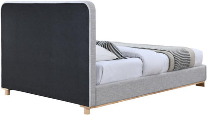 Meridian Furniture - Nolita Grey Linen Textured Fabric King Bed - B1201Grey-K veiw 5