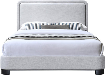 Meridian Furniture - Nolita Grey Linen Textured Fabric King Bed - B1202Grey-K veiw 3