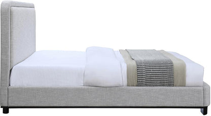 Meridian Furniture - Nolita Grey Linen Textured Fabric King Bed - B1202Grey-K veiw 4