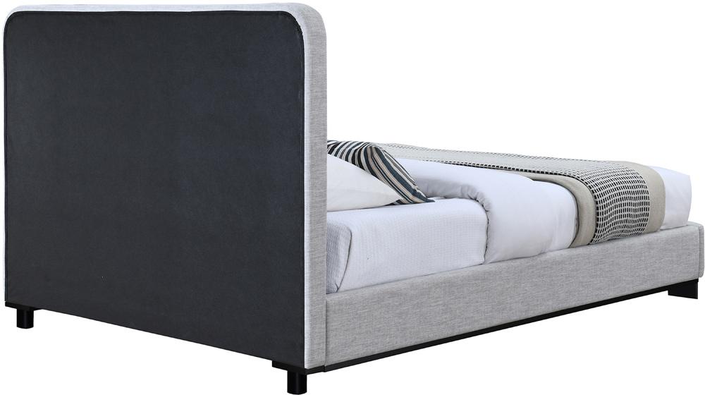 Meridian Furniture - Nolita Grey Linen Textured Fabric King Bed - B1202Grey-K veiw 5