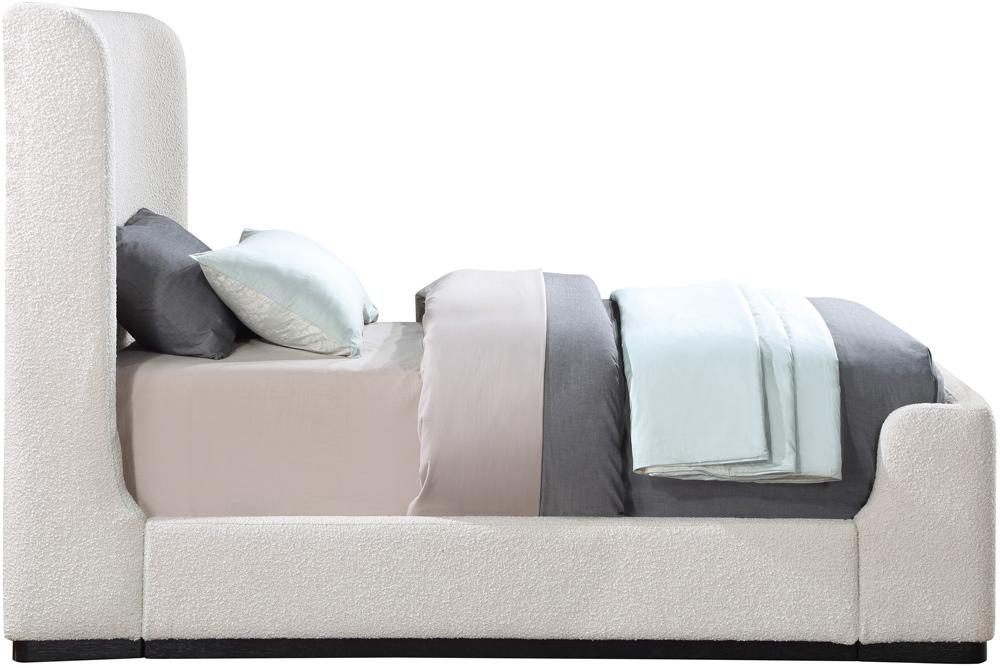 Meridian Furniture - Oliver Cream Boucle Fabric Twin Bed - OliverCream-T veiw 5