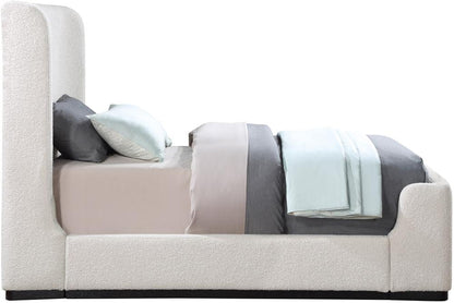 Meridian Furniture - Oliver Cream Boucle Fabric Twin Bed - OliverCream-T veiw 5