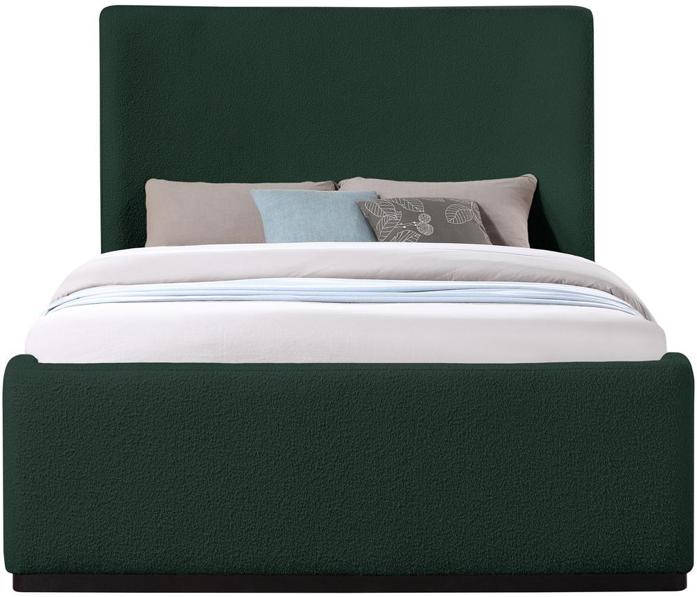 Meridian Furniture - Oliver Green Boucle Fabric King Bed - OliverGreen-K veiw 3