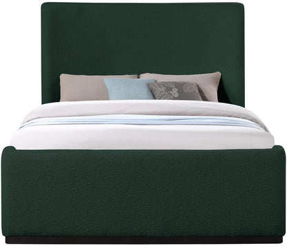 Meridian Furniture - Oliver Green Boucle Fabric King Bed - OliverGreen-K veiw 3