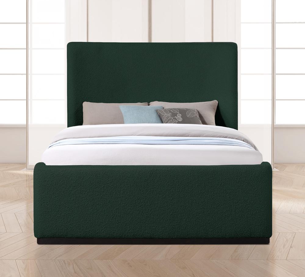 Meridian Furniture - Oliver Green Boucle Fabric King Bed - OliverGreen-K veiw 4