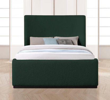 Meridian Furniture - Oliver Green Boucle Fabric King Bed - OliverGreen-K veiw 4