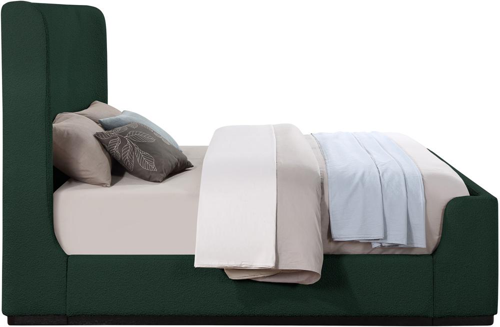 Meridian Furniture - Oliver Green Boucle Fabric King Bed - OliverGreen-K veiw 5