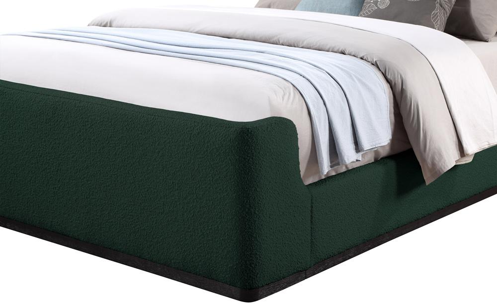 Meridian Furniture - Oliver Green Boucle Fabric King Bed - OliverGreen-K veiw 7